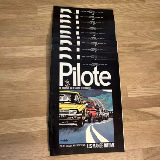 Lot de 10 Revues Magazines Pilote nº 666 à 675 1972 Quatorzième année