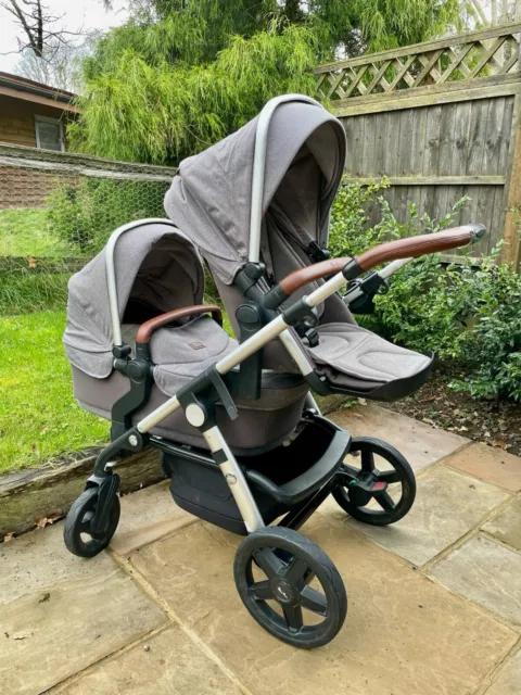 Silver Cross Wave Pushchair & Carrycot set, Granite (with accessories)