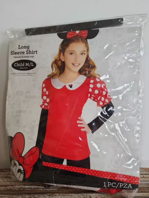 Disney Minnie Mouse Polka Dot Puffed Shirt costume cosplay Child Medium/large