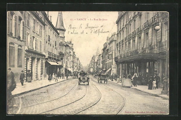 CPA Nancy, La Rue St-Jean 1908