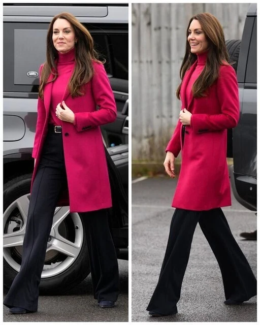 Hobbs London Fuchsia Pink Tilda Wool Coat ASO Kate Middleton Sz 8 Hobbs London Fuchsia Pink Tilda Wool Coat ASO Kate Middleton Sz 8