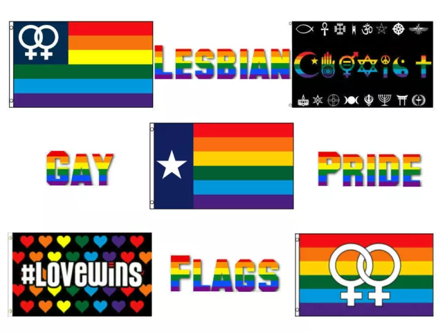 3x5 Wholesale Lot Texas Lesbian Female Gay Pride Set Flags Flag 3'x5'