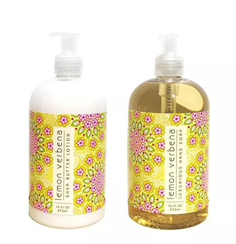 Greenwich Bay - 16 oz. Juego de loción y jabón para manos/cuerpos - verbena limón