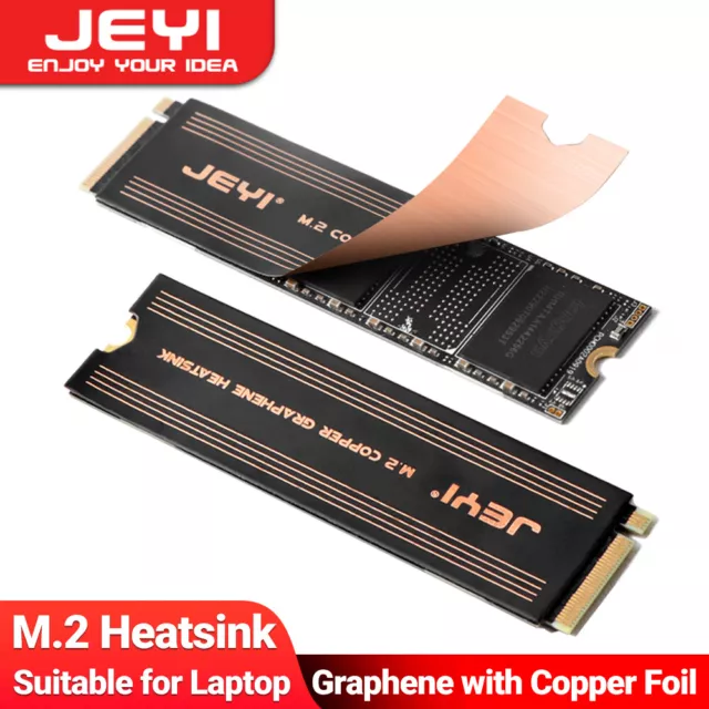 JEYI Graphene M.2 SSD HeatSink,Cooler Radiator fit Laptop PC NVMe NGFF 2280