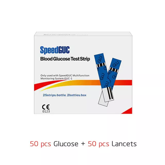 SpeedGUC - 50 test glucosio nel sangue + 50 aghi per GUC-1 strisce reattive