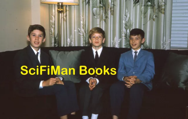 KODACHROME Slide Washington D.C. Apartment Handsome Boys Suit Ties Fashion 1960s