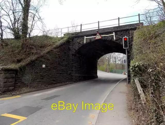 Photo 6x4 Railway bridge near Pengam Station Blackwood Traffic lights con c2013