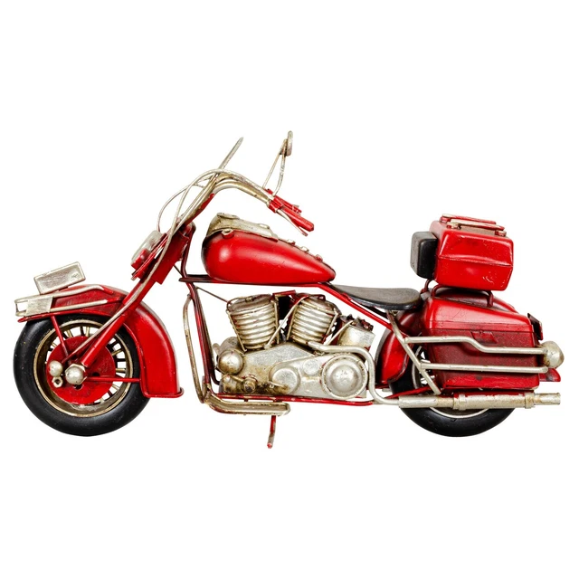 Modèle motocyclette moto motocycle tôle nostalgie style antique - 28cm