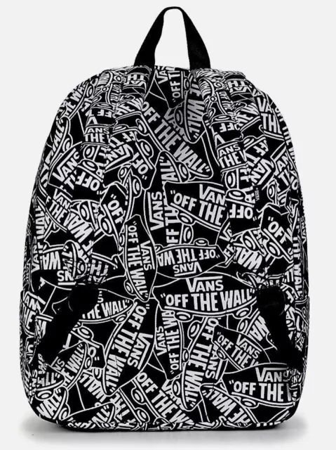 Vans Old Skool lll Off The Wall Black & White Backpack Logo Print