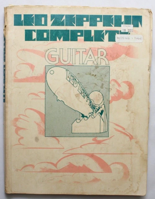 LED ZEPPELIN COMPLETE Guitar Sheet Music Warner Bros *Missing A Couple