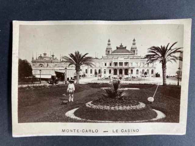 Monaco, Monte Carlo, le Casino, vintage albumen print, ca.1880 Tirage vintage fo