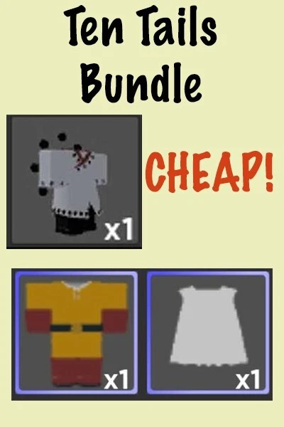 💫Roblox-Grand Piece Online (GPO) TEN TAILS JINCHURIKI costume bundle💫