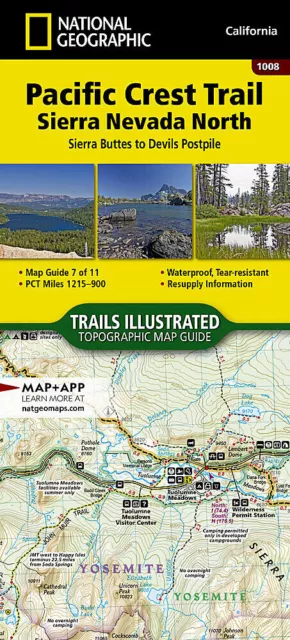 National Geographic TI Pacific Crest Trail CA Sierra Nevada North Topo Map Guide