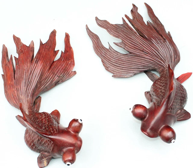 2 Carpes Koï En Céramique - Déco Flottante Pour Bassin, Fontaine, Aquarium - Réalistes, Colorées, Résistantes - 10 Cm - 3