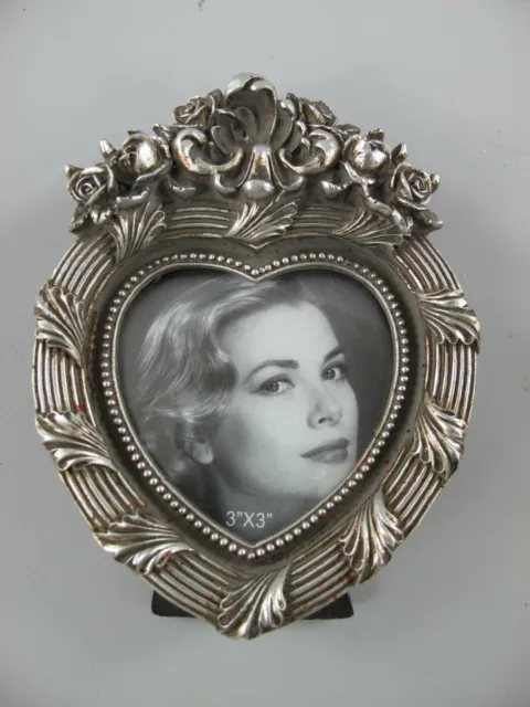 9977779 Silber-Farbener Marco de Fotos con Decoración Vintage Corazón 10x15cm