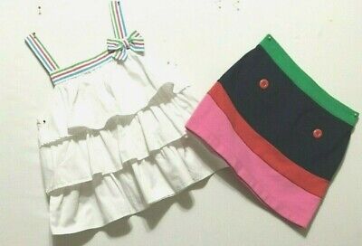 GYMBOREE girls size 4 outfit TOP SKIRT 100% cotton set summer 2 pieces Everyday