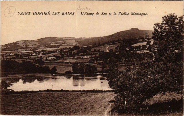 CPA St-HONORÉ-les-BAINS-L'Etang de Seu et la Vieille Montagne (421210)