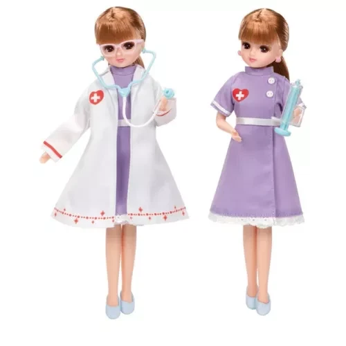 Geschenkestadl Ours en peluche Doctor 33 cm Marron Blouse de médecin Hôpital Bon Rétablissement Doudou Ours en peluche
