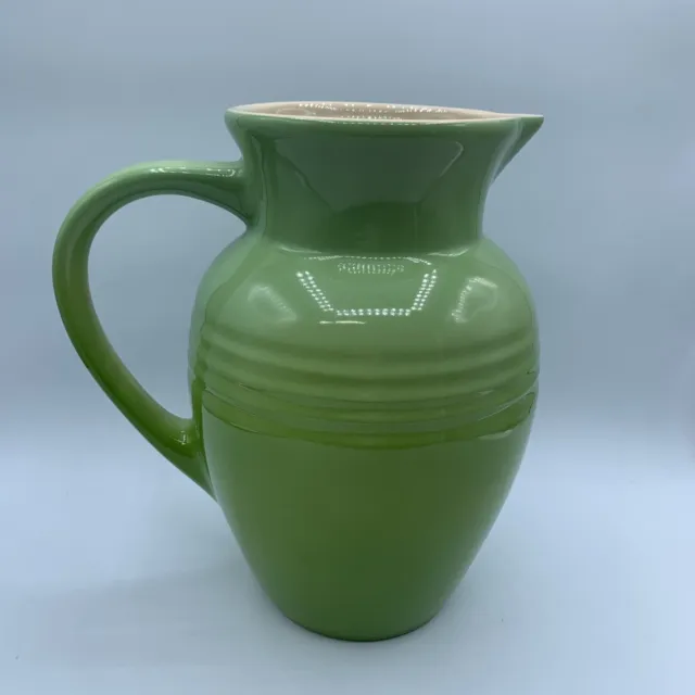 Le Creuset Stoneware 2 Qt Pitcher Green 9”