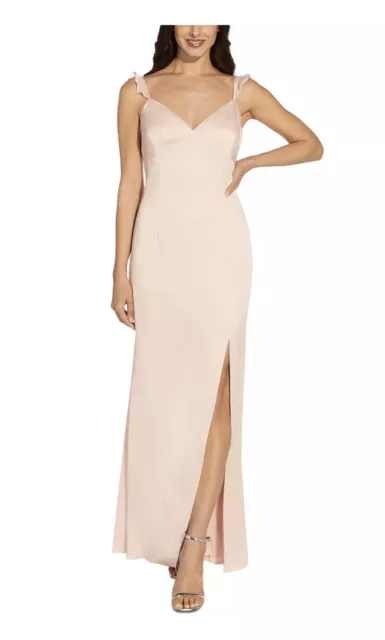 Adrianna Papell NEW Crepe Blush Pink Strapless Dress Size 2