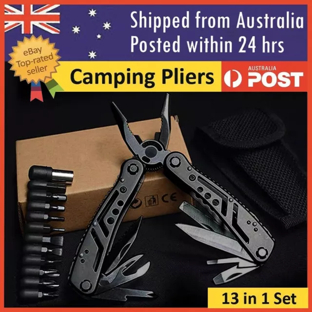 MULTI TOOL CREDIT Card Size Kit LED Functional Knife 12 in 1 Switzerland  Light $15.99 - PicClick AU