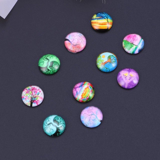 10PCS Dome Anhänger Mosaik Glas Cabochons