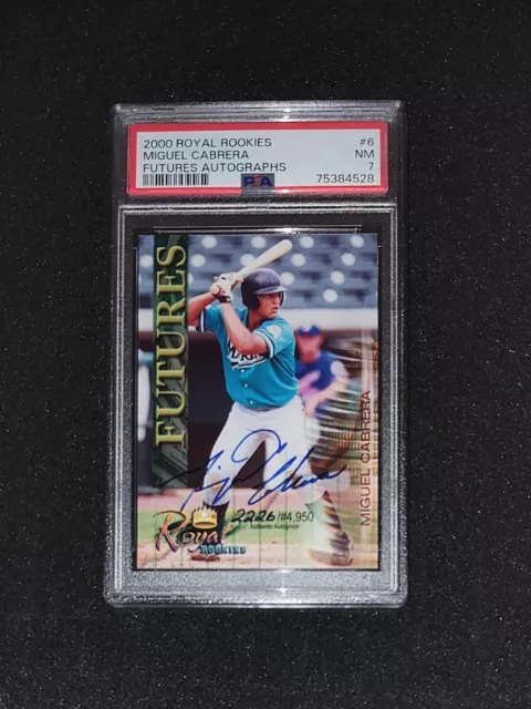 2000 Royal Rookies - Futures AUTO #6 Miguel Cabrera (RC) PSA 7 HOF MVP TIGERS