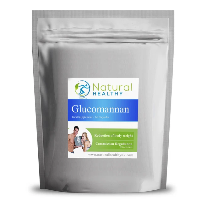 Glucomannan Konjac Fibre 500MG Perte de Poids - Corps Réducteur 60 Pilules