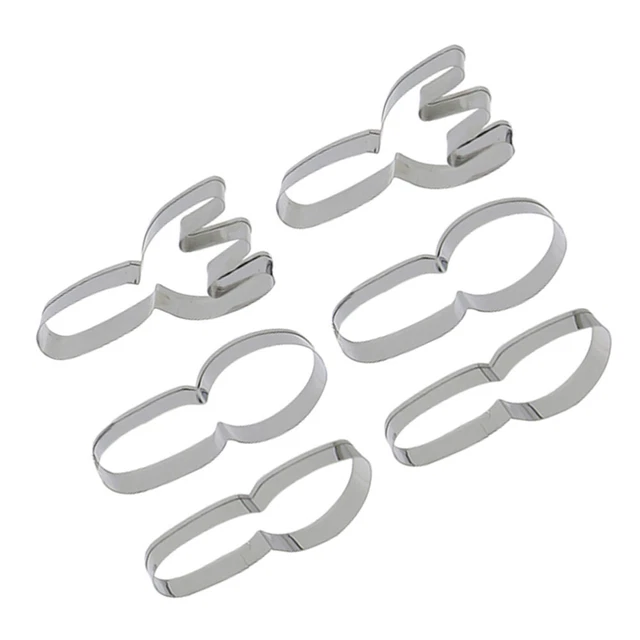 6 PZ SET frutta pane alimenti cutter torte acciaio inox biscotti cutter