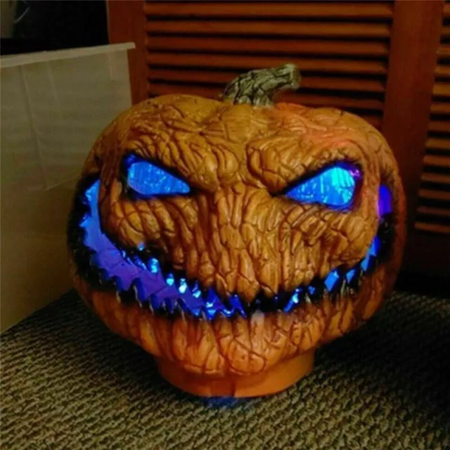 New Halloween Pumpkin Head LED Rotten Patch Jack-o-Lantern Lamp Light Party