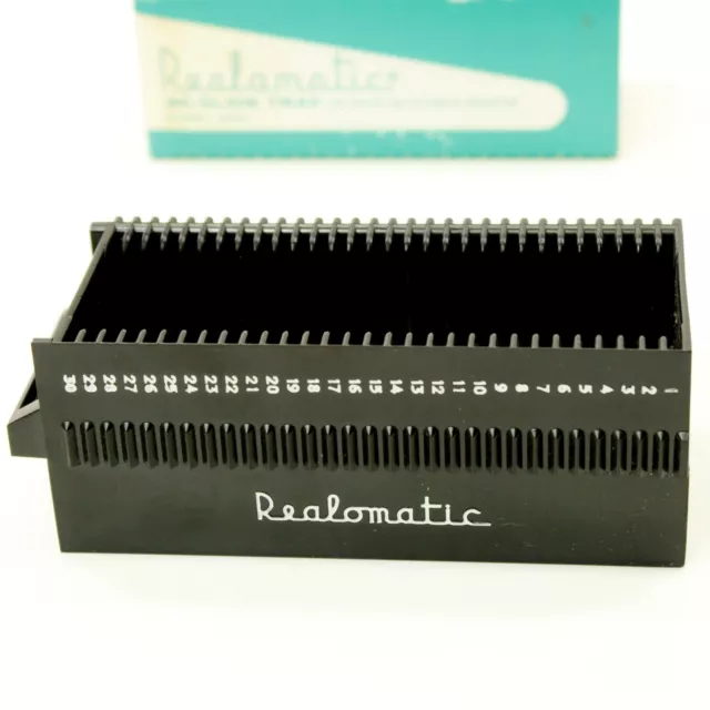 Vintage REALIST 400 REALOMATIC TRAY 30 Cap Slide Projector File CADDY #2401