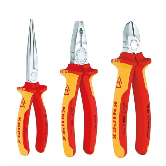 KNIPEX Dibujo Kit Electro / 3-tlg, VDE Pinzas