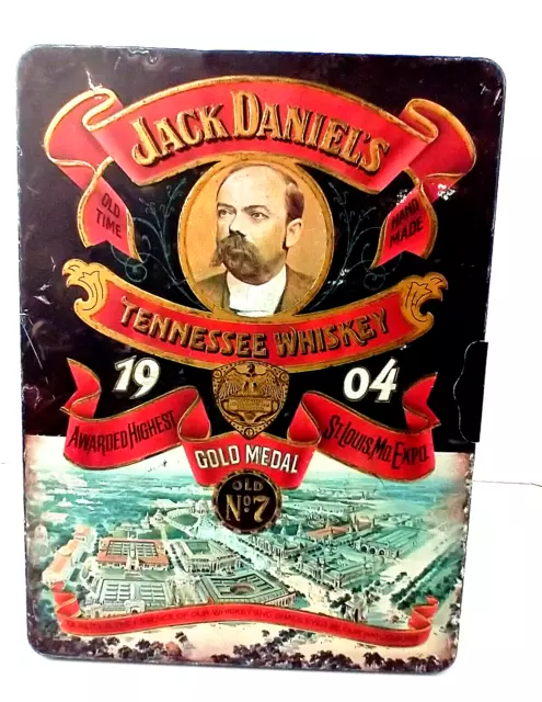 Vintage BARRINGER WALLIS JACK DANIELS Tennessee Whiskey GOLD MEDAL NO 7 TIN BOX