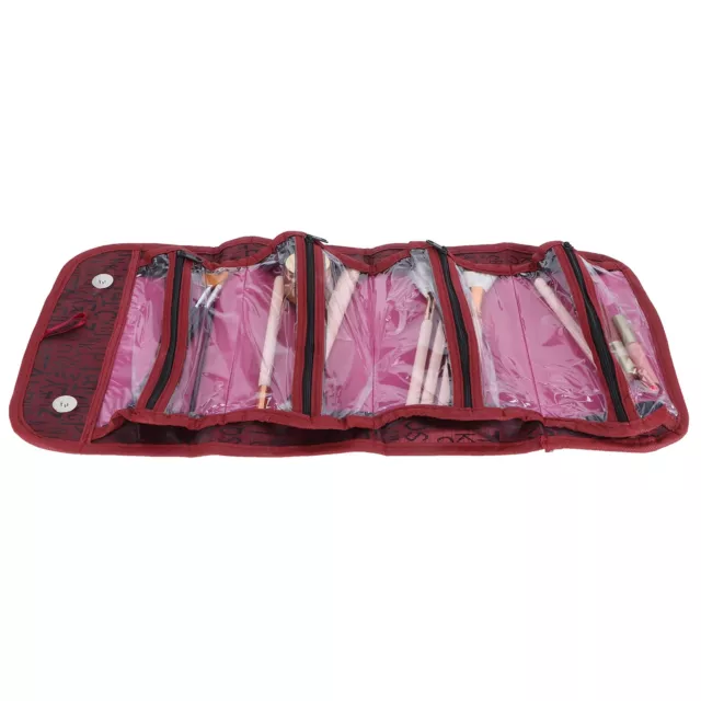 (red)Cosmetic Bag Fashion Travel Cosmetic Bag Multifunctional Makeup Storage