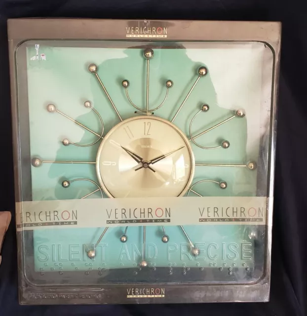 Verichron Brass Flower Starburst Clock New In Box KIRCH