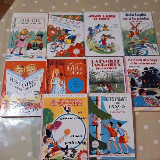 Lot De 10 Livres Enid Blyton Oui Oui Jojo Lapin Boum Livre Bibliothèque Rose