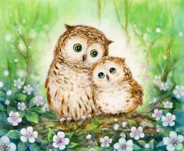 Grafitec Printed Tapestry/Needlepoint Kit – Mother & Baby Owl by Atlascraft