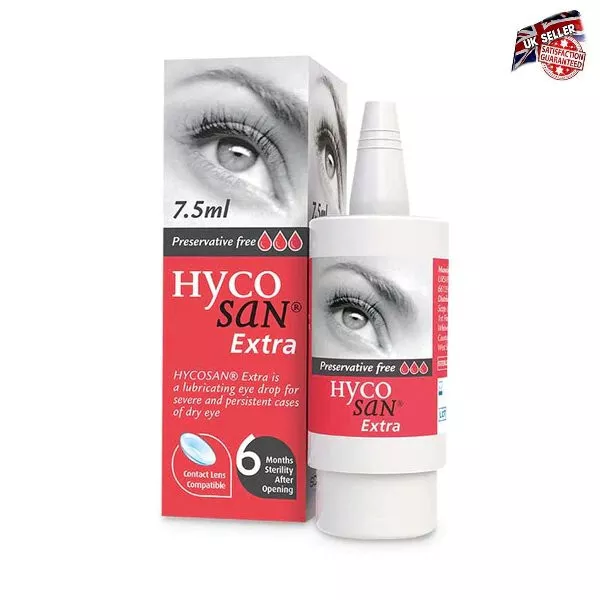 Hycosan Extra DRY Eye Drops Preservative Free Lubricating RECOMMEND BY OPTICIANS