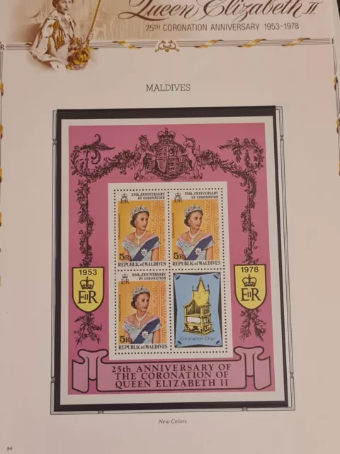 1978 UMM Maldives GB QE2 Coronation 25th Anniversary Commonwealth Omnibus