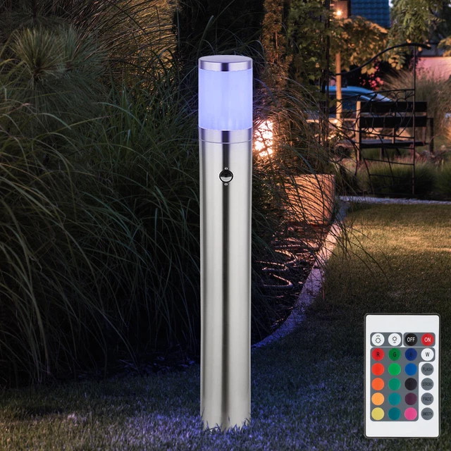 PIANTANA LAMPADA CON Piedistallo per Esterni Telecomando Movimento RGB LED EUR 91,62 - IT