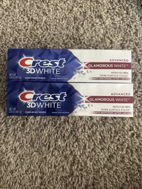 Crest 3D White, Whitening Toothpaste Glamorous White,2 mal 107gr original USA