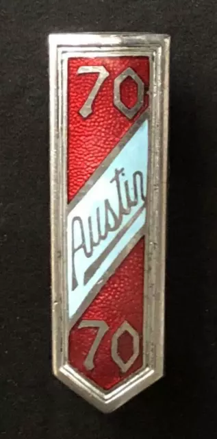 Austin 70 Enamel Car Grille Badge Emblem Insignia Radiator
