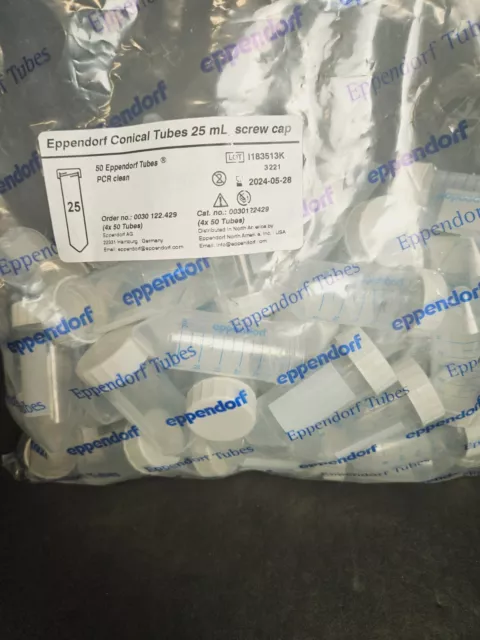 Eppendorf Centrifuge Tube 25 ml Screw Cap 100 Conical Tubes