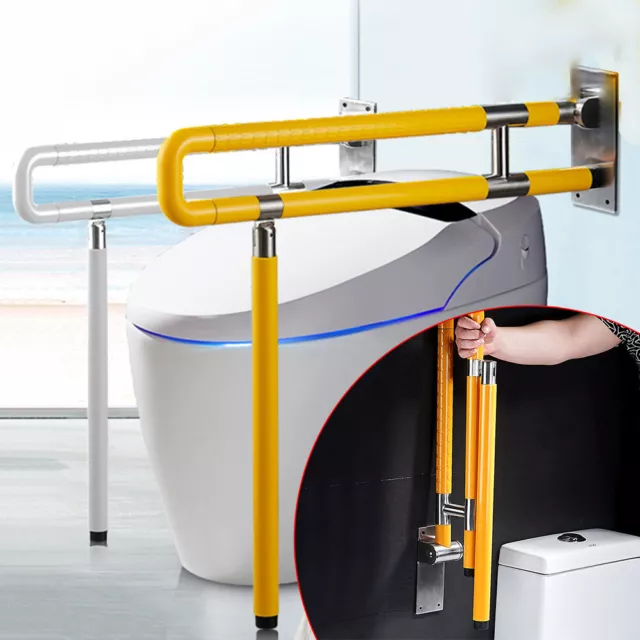 Stützklappgriff Toiletten WC-Aufstehhilfe Behindertengriff Handgriff 600mm/750mm