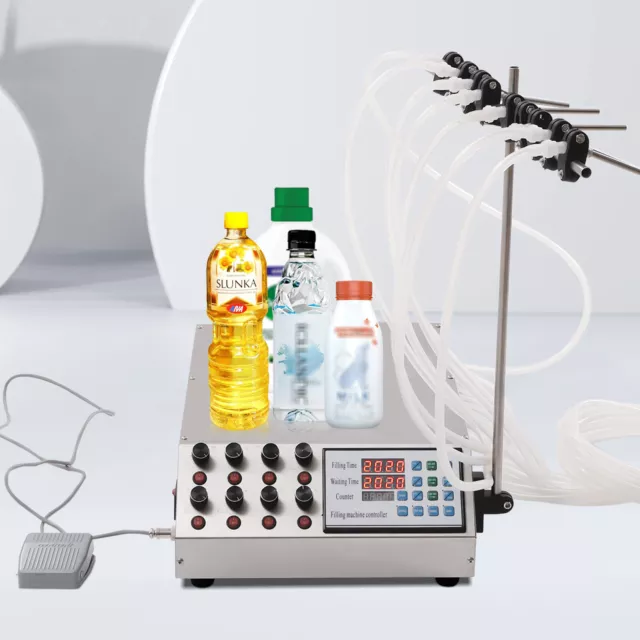 8 Heads Liquid Filling Machine Semi Automatic Bottle Filler Commercial Filler