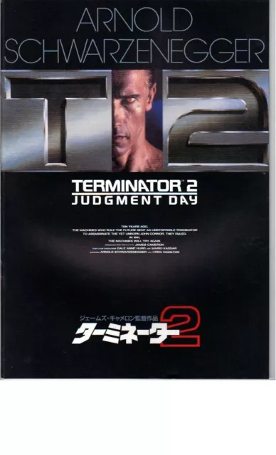 Movie Brochure Terminator 2 Director James Cameron Starring Arnold Schwarzenegge