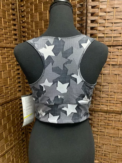 Women's Zuda Activewear Sports Bra Star Jacquard Padded Bra Top Small CLAV21 3