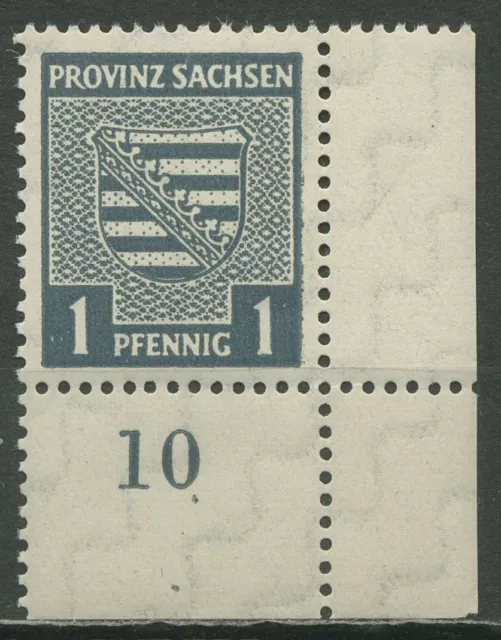 SBZ Provinz Sachsen 1945 Provinzwappen 73 X Ecke 4 postfrisch