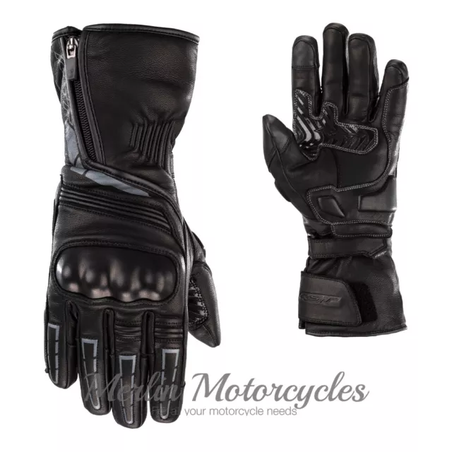 RST Storm 2 Ce Cuir Imperméable Écran Tactile Gants Moto - Noir