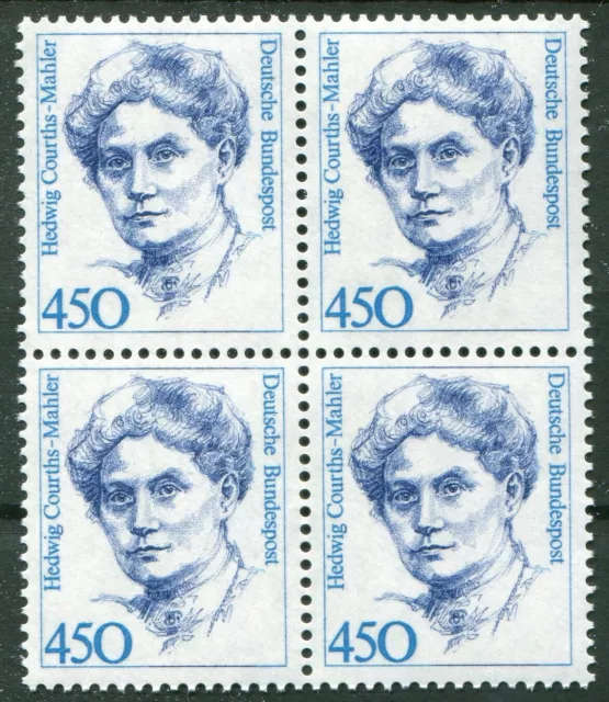 Bund Nr. 1614 Frauen Viererblock postfrisch VB 450 Pf. BRD 1992 ungefaltet